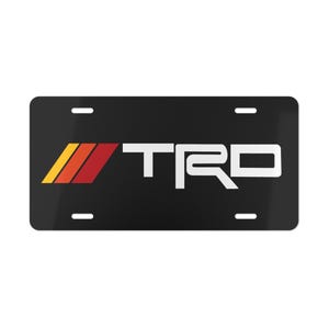 Toyota TRD vanity plate, Automotive Metal Plate, TRD Toyota Fan Gift, Vehicle Accessories, Auto Decor Sign, Personalized Car Tag