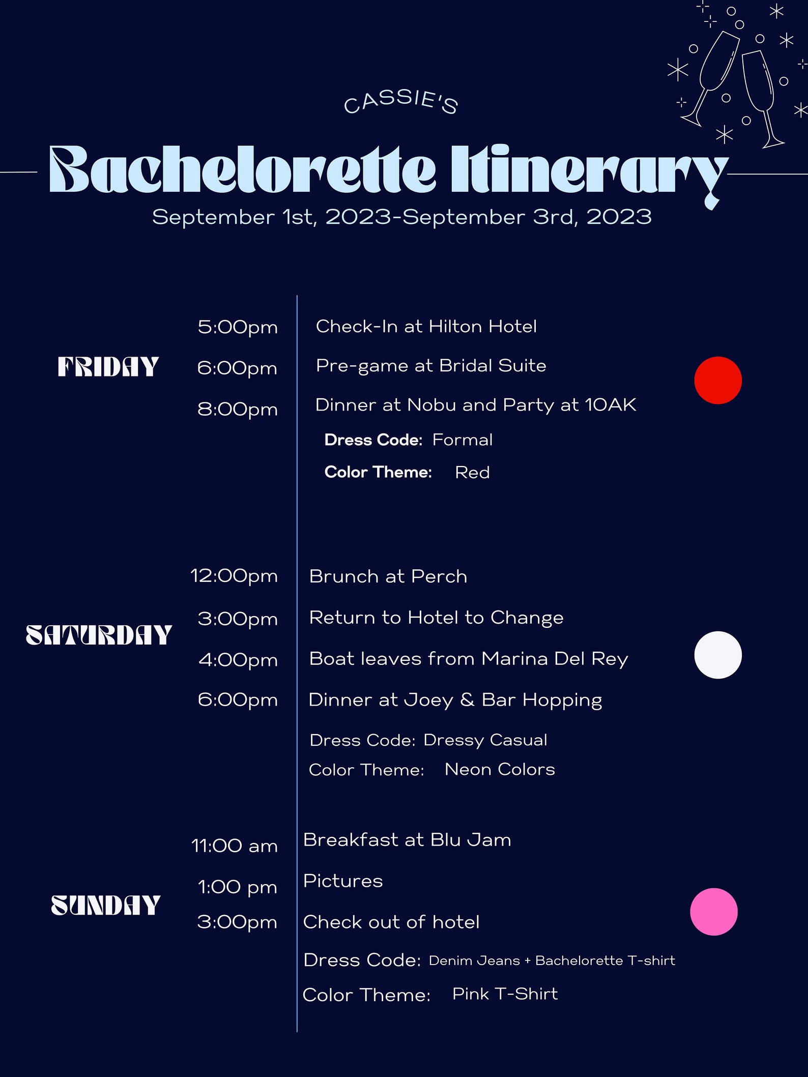 100 Editable Bachelorette Itinerary Template, Bachelorette Itinerary
