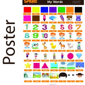 Poster for kids(2 sides, 25 subjects)