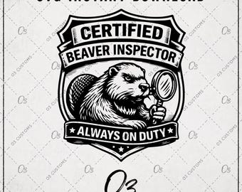 Archivo SVG de descarga instantánea para inspector certificado de castores