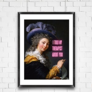 Altered Classical Art, Artful WallArt Print, Affirmation Mental Health, Renaissance Aesthetic, Decorative Wall Print, Classical Art Poster