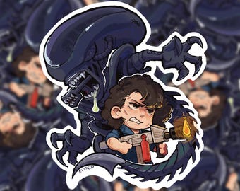ALIEN - Xeno & Ripley Holographic Vinyl Sticker