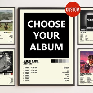 Choose Your Own Album Poster | Custom Album Poster | Album Cover | Personalised Album Poster | Wall Decor | Music Gifts | Custom Gift