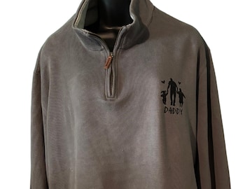 Custom Embroidered Pullover, Daddy Sweatshirt, Father’s Day Gift, Gift for New Dad, Papa Sweatshirt, Grandpa Sweatshirt, Dad and kids