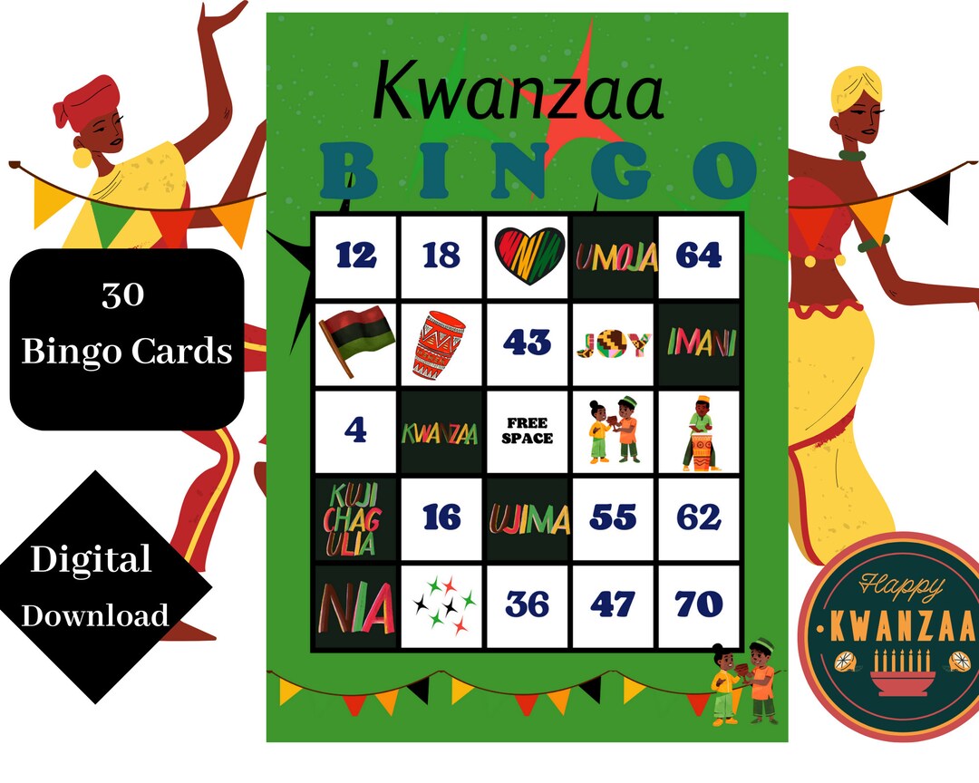 Kwanzaa Bingo, Kwanzaa Printable Bingo Cards, Kwanzaa Party Classroom ...