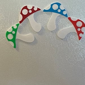 4 Mushroom magnets, looks great on your fridge, holds 6 pages, powerful Neodymium Magnets Disc, 12 x 3mm