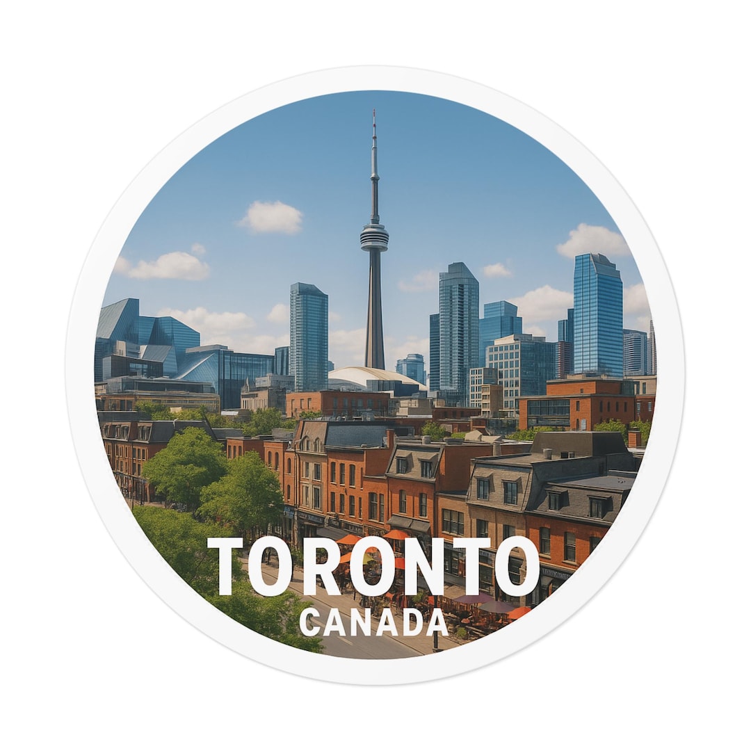 Toronto Canada Skyline Vinyl Sticker, Travel Souvenir - Etsy