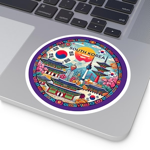 Vibrant culture of South Korea, Round Stickers, Indoor\Outdoor