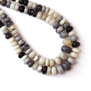 Australian Opal Smooth Rondelle Beads, 6 mm To 12 mm, Australian Opal Beads, Opal Jewelry Making Gemstone Beads, 8 Inch/ 16 Inch Strand