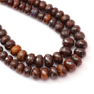 Natural Koroit Opal Faceted Rondelle Beads, 6 mm To 12 mm, Australian Koroit Opal Beads, Opal Jewelry Making Gemstone Beads, 8/16/18 Inches