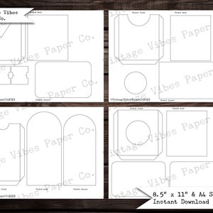 Junk Journal Printable Journal Pockets &amp; Insert Templates, Print on ...