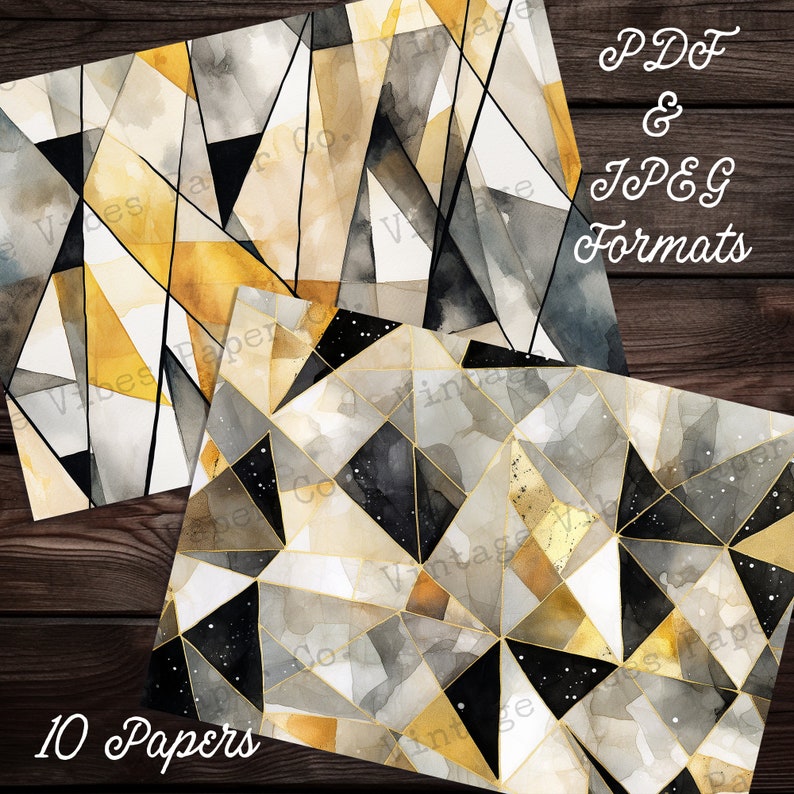 Black & White Fractals Junk Journal Printable Digital Papers, Neutral ...