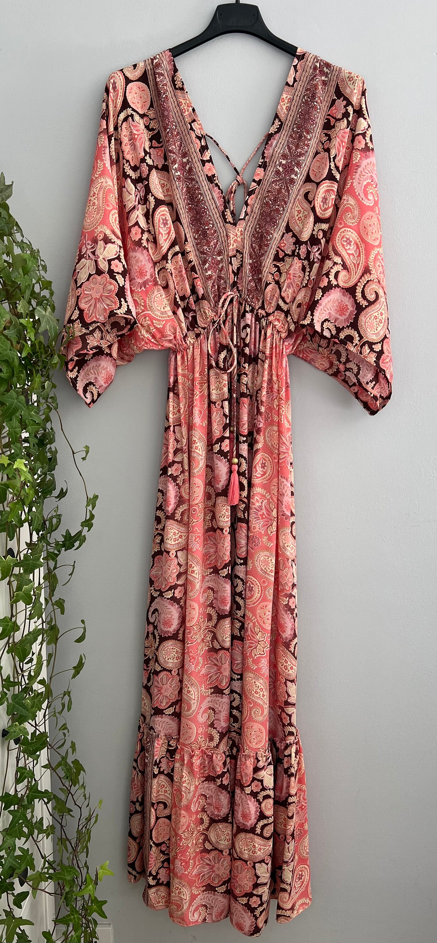 Women Vneck Summer Boho Maxi Dress One Size Clothing Etsy UK