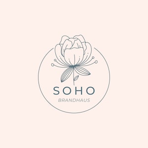 Flower Logo Branding Bundle | Personalized, Modern, Trendy, Stylish, Botanical, Floral, Florist, Rose, Tulip, Blossom, Nature, Spring, Bloom