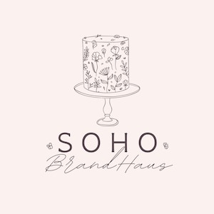 Cake Logo Branding Bundle | Personalized, Modern, Trendy, Boho, Chic, Stylish, Boutique, Aesthetic, Cool, Bakery, Sweets, Dessert, Bakeshop