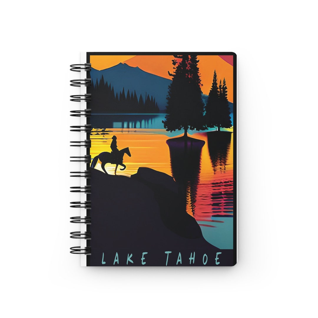 Lake Tahoe Notebook, Lake Tahoe Gifts, Lake Tahoe Spiral Notebook 5x7