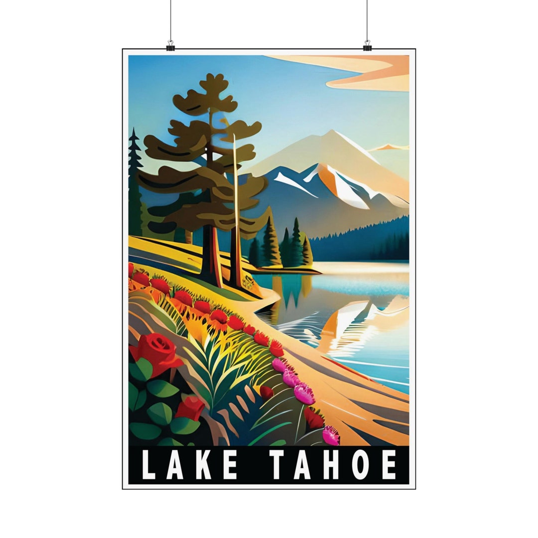 Lake Tahoe Poster, Lake Tahoe Print, Lake Tahoe Art Print, Lake Tahoe