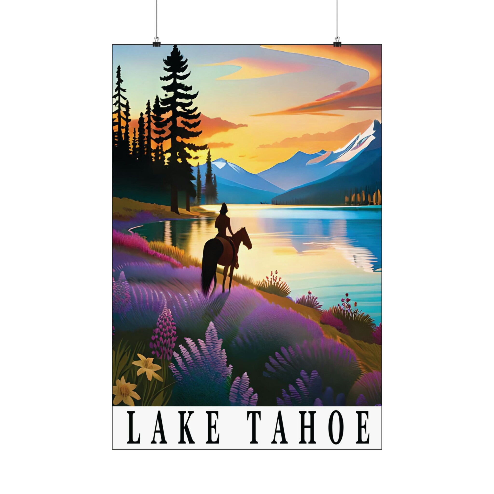 Lake Tahoe Poster, Lake Tahoe Print, Lake Tahoe Art Print, Museum Grade ...