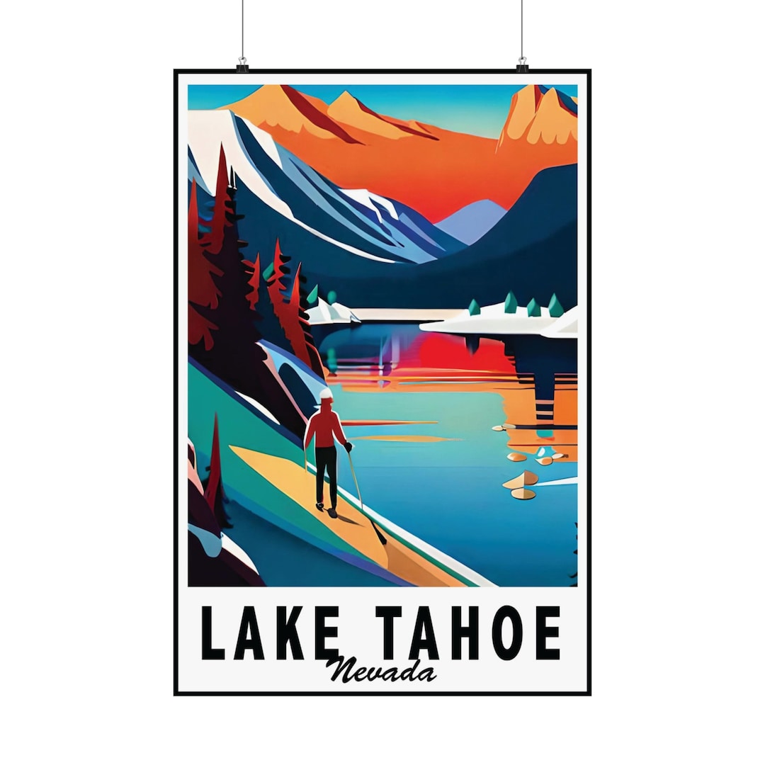 Lake Tahoe Poster, Lake Tahoe Print, Lake Tahoe Art Print, Lake Tahoe ...