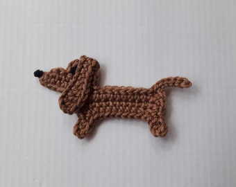 Crocheted patch Dachshund, cotton, Catania by Schachenmayr