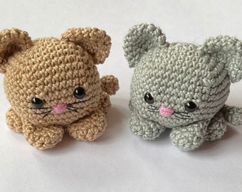 süßes Kätzchen gehäkelt, Amigurumi, Katze gehäkelt in verschiedenen Farben, Katze Figur Anhänger