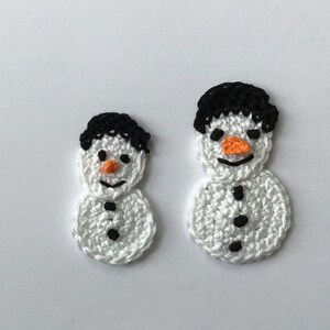 Crocheted snowman 2 sizes, handmade, crochet application