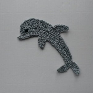 Dolphin crochet applique, handmade