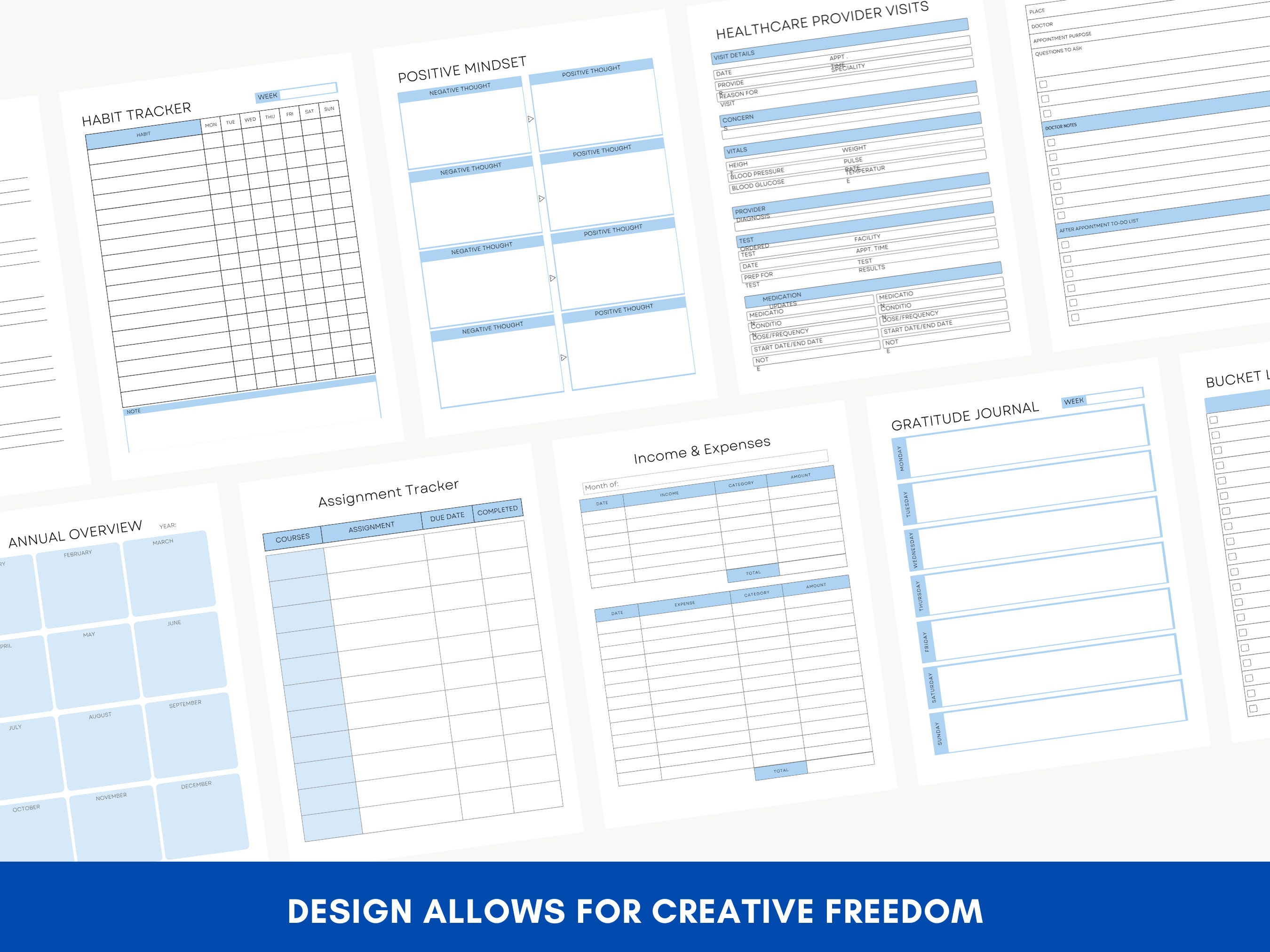 Editable ADHD Tplanner in Canva Canva Template Pack Attention Deficit Hyperactivity Disorder