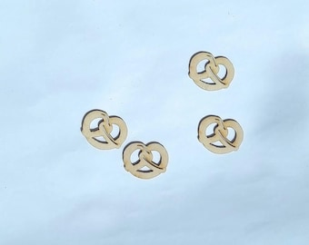 Miniature wooden pretzels set of 10