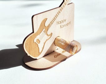 Embalaje de regalo en efectivo para conciertos, música y guitarra.