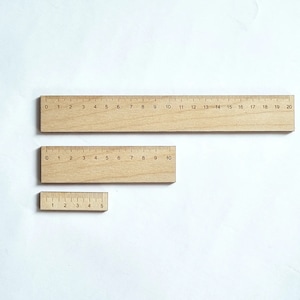 Wooden rulers set of 3