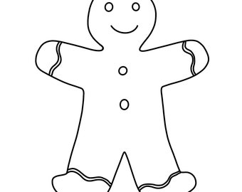 Gingerbread man coloring page