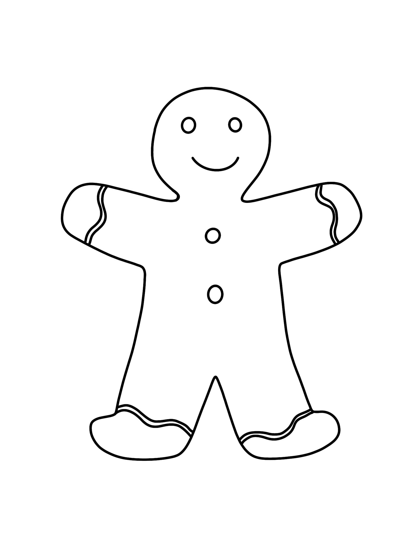 Gingerbread Man Coloring Page Etsy