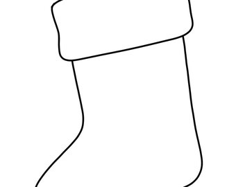 Christmas Stocking PNG image Print off