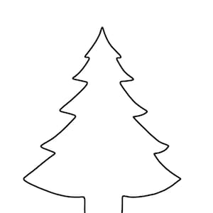 Página para colorear imprimible del árbol de Navidad imagen JPEG