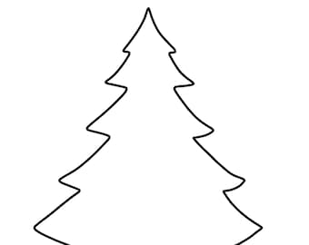 Christmas tree printable coloring page JPEG image