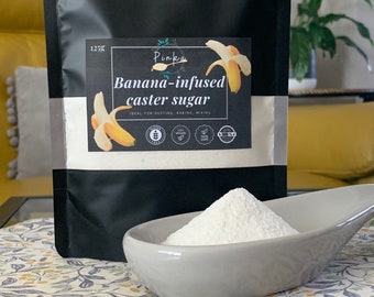 Banana Infused Caster Sugar: Gourmet Baking & Cocktail Sugar