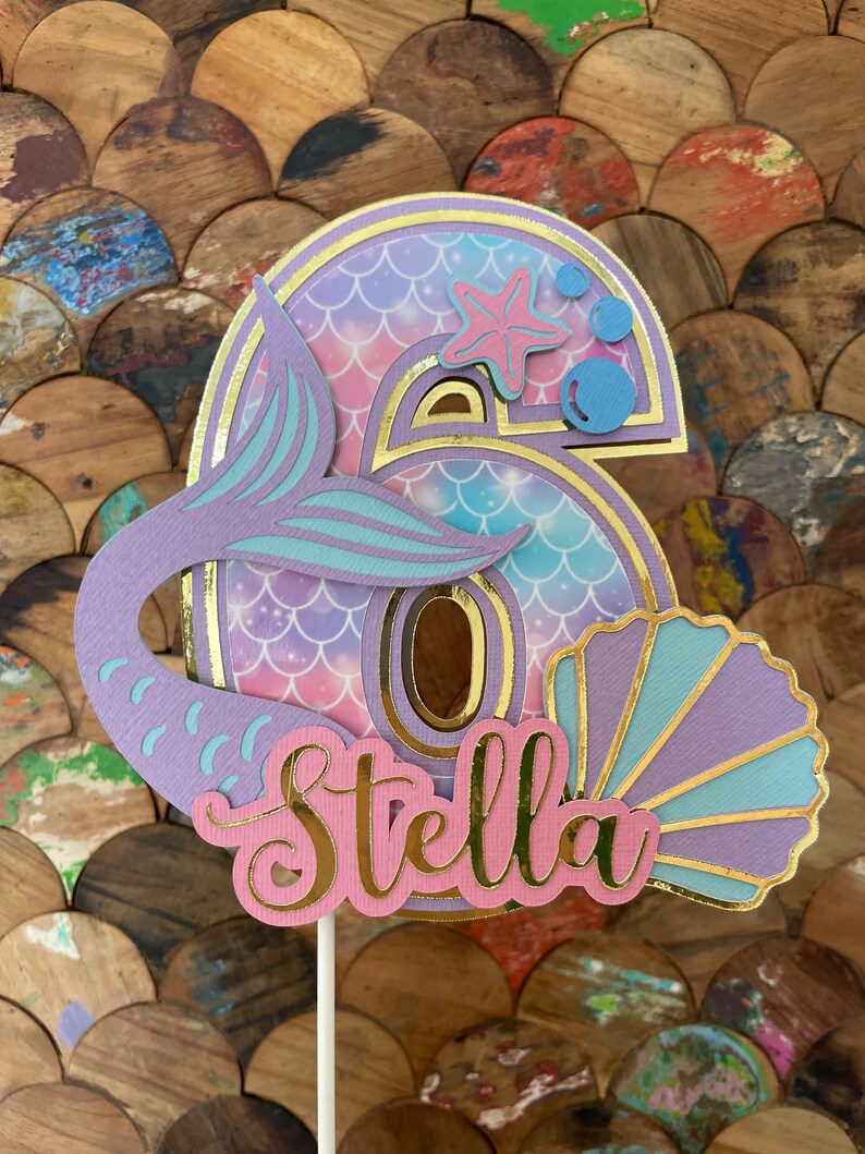 Mermaid Cake Topper Under the Sea Cake Topper Ocean Cake Etsy Australia