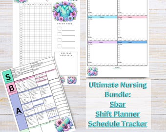 Nurses Bundle Nursing Shift To Do List Student Nurse Checklist Organized Nursing Shift Planner 6 Patient Nurse Brain Report Sheet Sbar