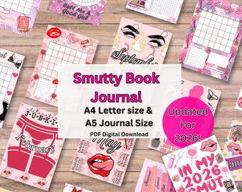 Smut Book Journal Pages A4 A5 Printable 2026 Planner Journal Spicy Book Review Digital Planner Updated For 2026 Book Club Organiser
