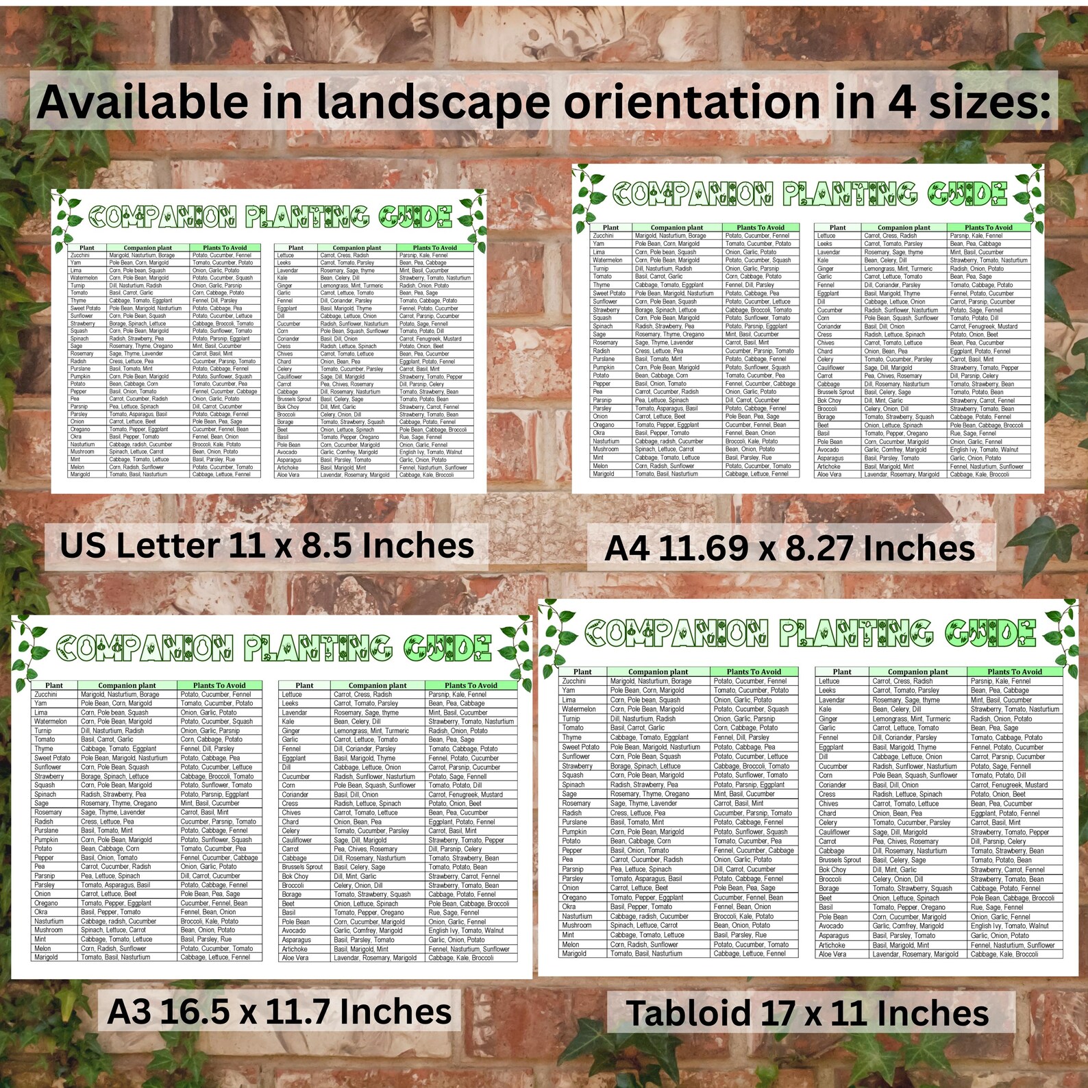 Garden Planting Guide.pdf Companion Planting Guide Digital Landscape PDF US Garden Planner ...