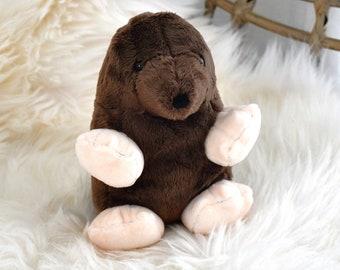 PDF Sewing pattern - Mole stuffed animal/plush toy - 16 cm | ENGLISH