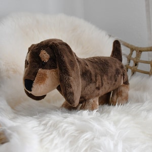 PDF Sewing pattern - Dachshund stuffed animal/plush toy - 18 cm | ENGLISH