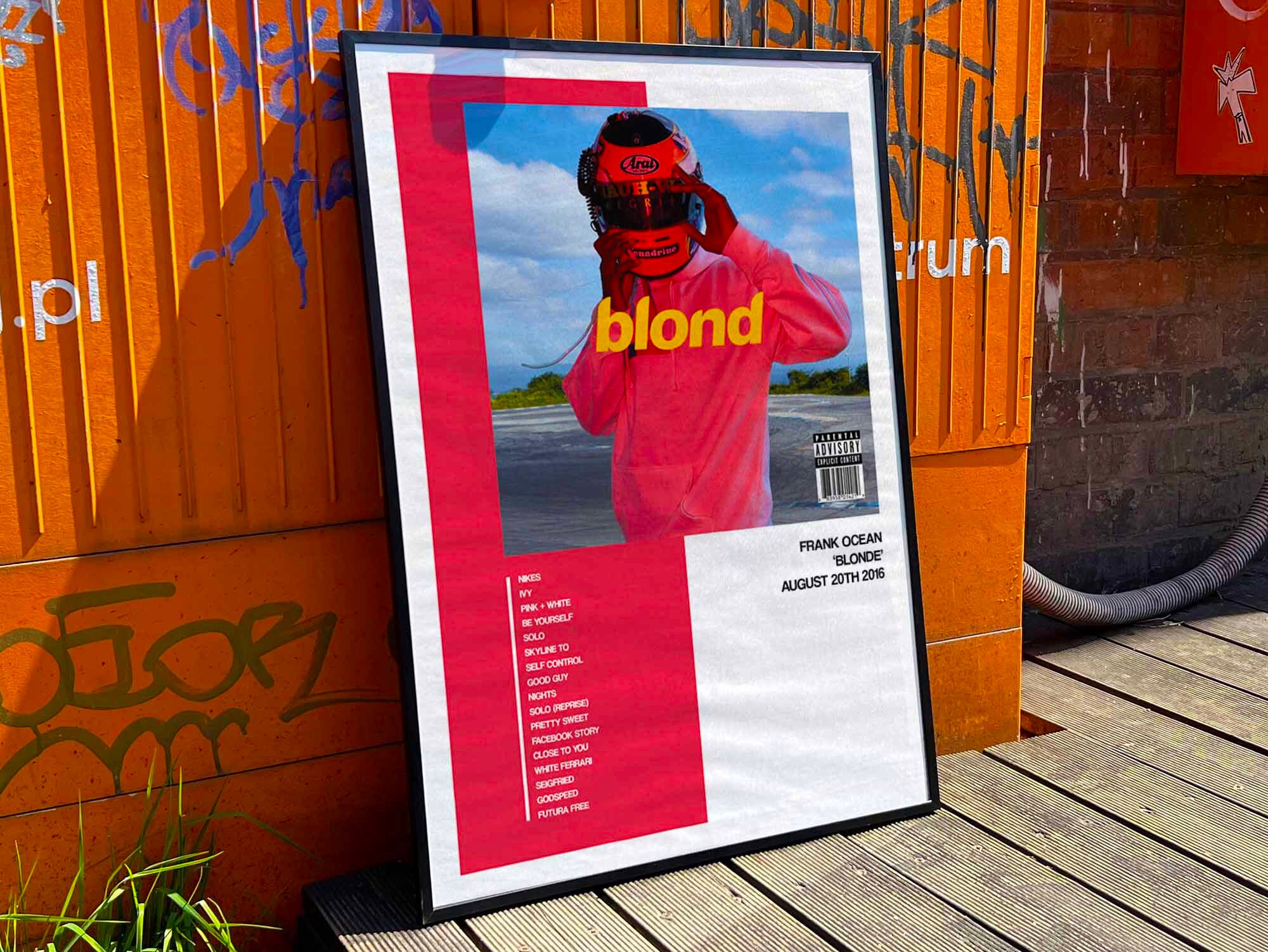 Frank Ocean Vintage Tracklist - Blond - Album Cover Poster Entworfen ...