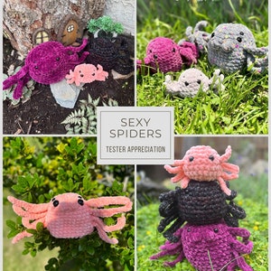 Boo-ty Small Spider: NO-SEW crochet amigurumi pdf Pattern. Cute spider with 4 eyes, 8 legs and a booty optional Quick&Easy Halloween deco image 7