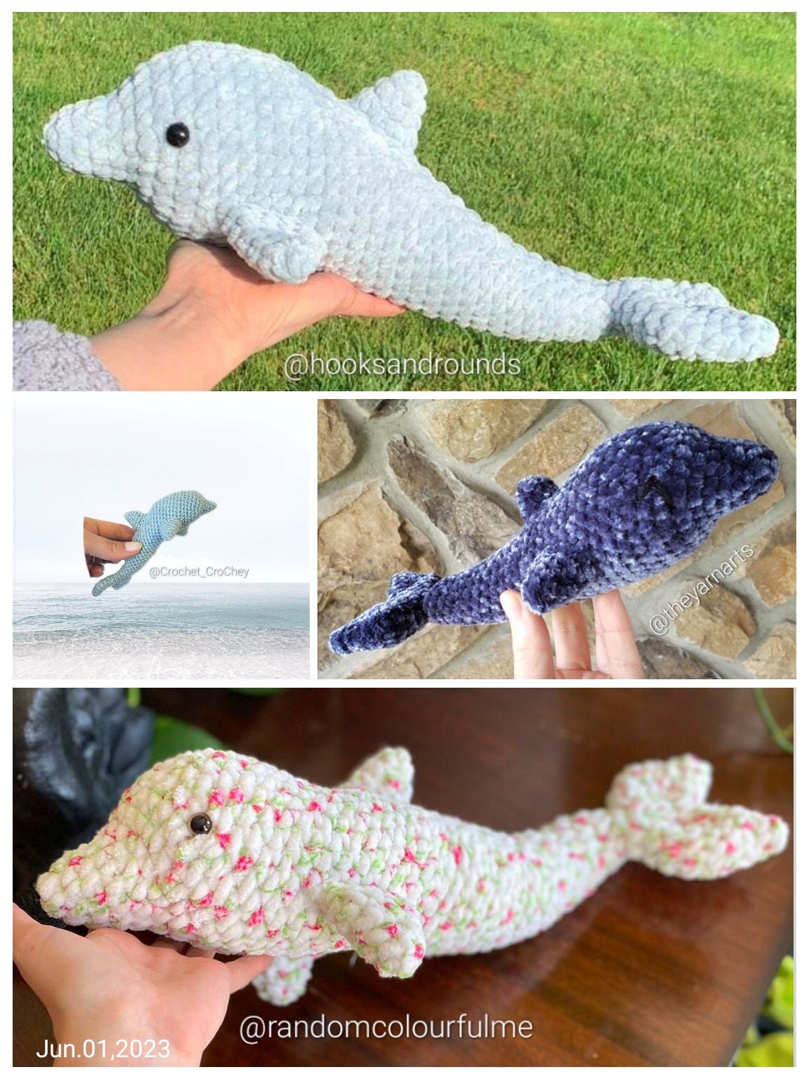 ハンドメイド　夏　編みぐるみ　インテリア　置物　海の生き物　イルカ 036a9ec29b7d3dac4bed1a5f0f542e