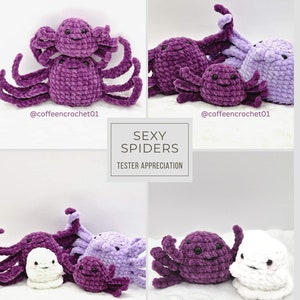 Boo-ty Small Spider: NO-SEW crochet amigurumi pdf Pattern. Cute spider with 4 eyes, 8 legs and a booty optional Quick&Easy Halloween deco image 4