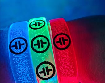 Take That inspired LED glow acrylic bracelet bangle, glasses, bracelets, iron on transfers