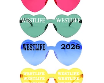 Westlife 25 years tour 2026 inspired sunglasses, tote bags, led wristband, bracelets, boyband, gifts
