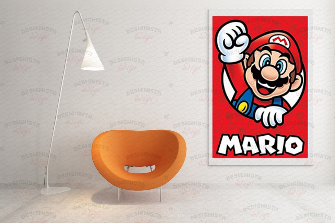 Super Mario Circle Logo Poster Pngsuper Mario Logo Pngsuper - Etsy